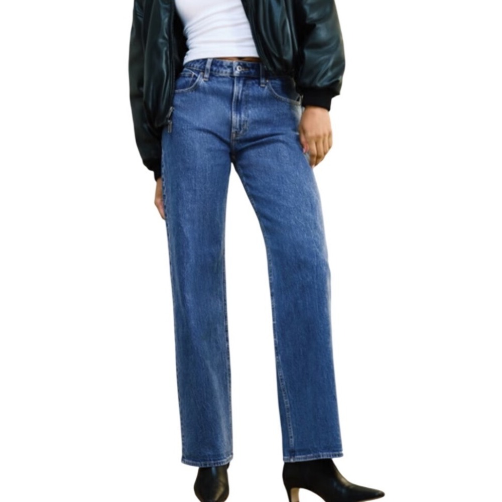 Abercrombie & Fitch 90s Relaxed Jeans Womens 16s Blue Excellent Curve Love High
